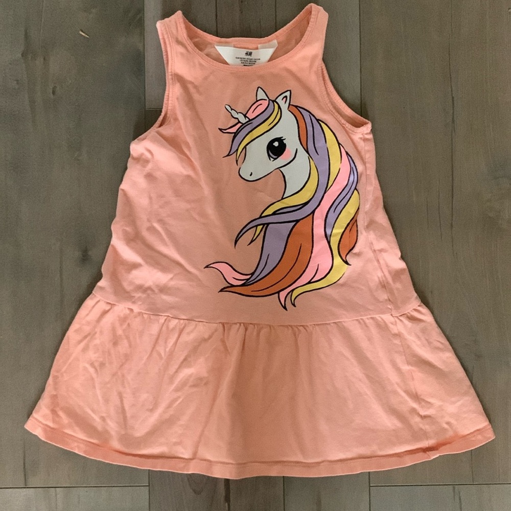 H&M peach unicorn dress | Size 3T |